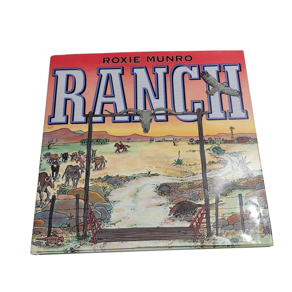 Roxie Munro Ranch Childrens Book Hardcover Multicolor Illustrated Seek and Find